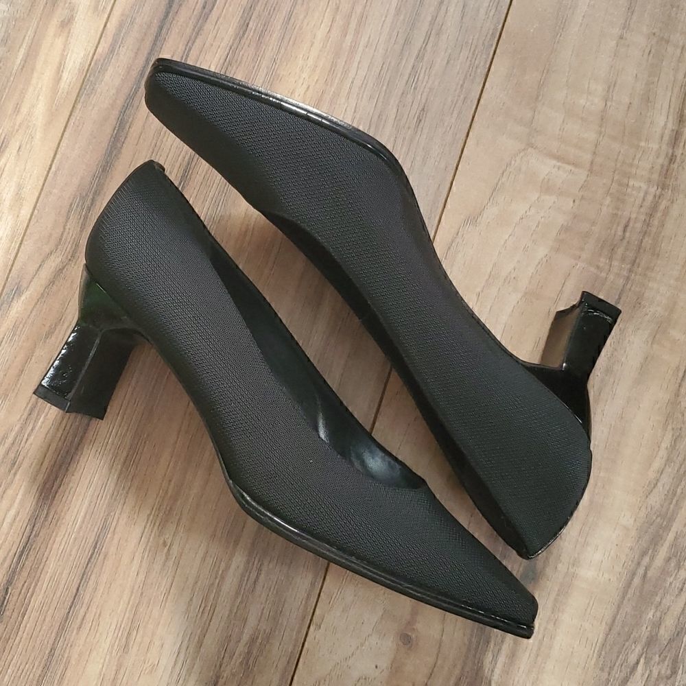 Stuart Weitzman | Square Toe Retro Pumps - Picture 3 of 10